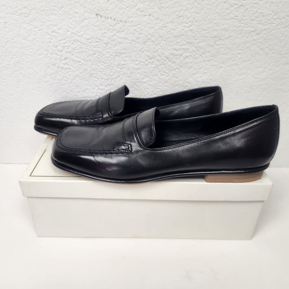 Gianni Milanesi Black Guy Loafers Size 38.5 IT 8.5B Women Excellent Condition